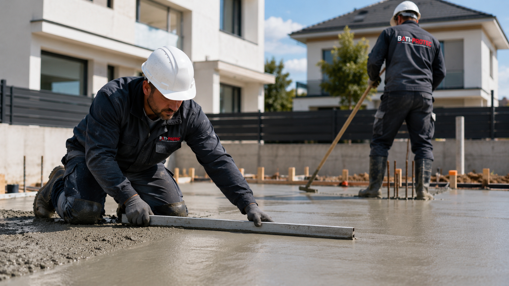 Réalisation de dalle béton et reprises de maçonnerie